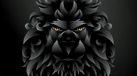 Dark Black Lion Illustration Wallpaper,HD Artist Wallpapers,4k ...