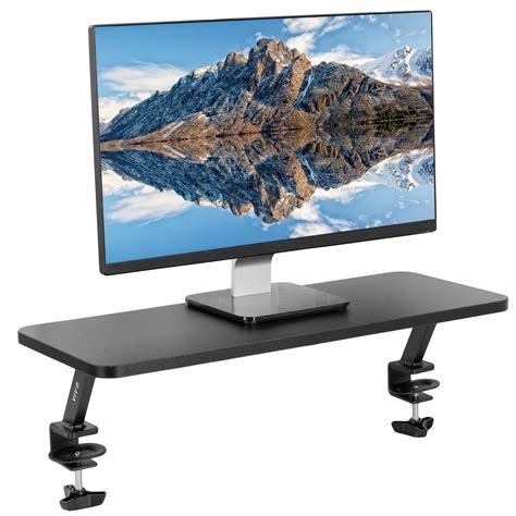 VIVO Black 26" Clamp-on Desk Shelf | Monitor Laptop Riser Desk ...