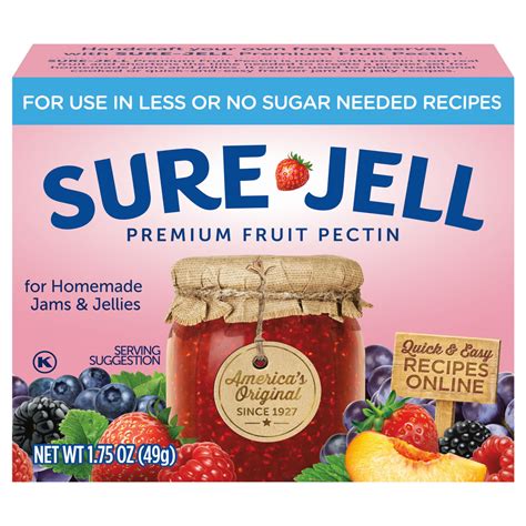 Sure-Jell Premium Fruit Pectin for Less or No Sugar Needed Recipes, 1. ...