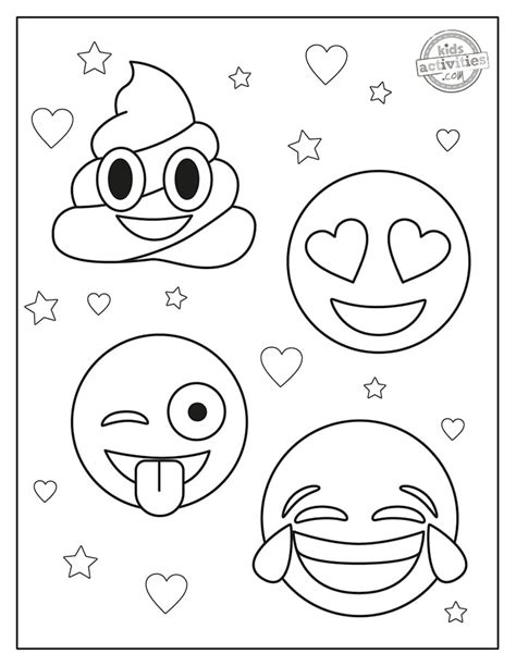 Emoji Crafts Coloring Pages