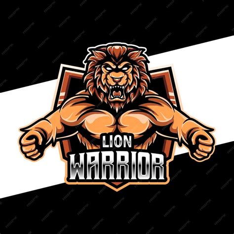 Premium Vector | Lion warrior sport logo