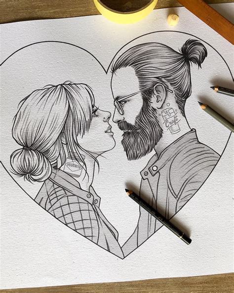 Currently sketching a cute couples portrait / wedding gift for legends ...