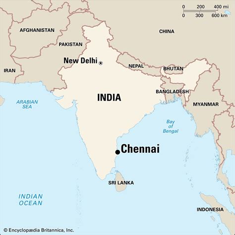 Madras Location India Map - Franny Antonietta