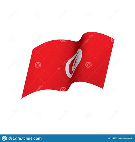 Tunisia Flag, Vector Illustration Stock Illustration - Illustration of ...