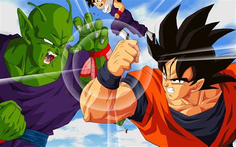 2560x1440 resolution | Son Goku vs Piccolo with kid Gohan watching ...