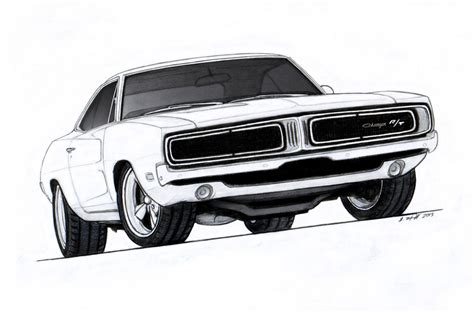 1969 Dodge Charger R/T Pro Touring Drawing by Vertualissimo.deviantart ...