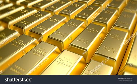 Gold Ingot Close Gold Bars Weight Stock Illustration 1916664155 ...