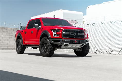 Ford F-150 Raptor Red Black Rhino Arsenal Wheel | Wheel Front