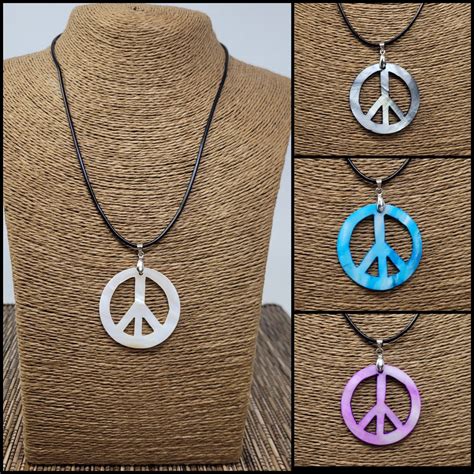 Peace Necklace, Peace Sign Necklace, Peace Symbol Necklace, Peace ...