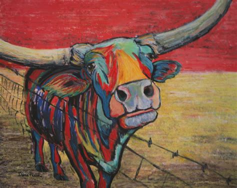 longhorn cattle paintings - Google Search | Cow art, Cow painting, Art