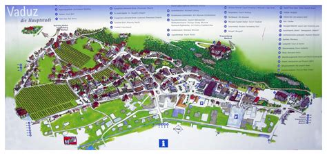 Detailed tourist illustrated map of Vaduz city | Vidiani.com | Maps of ...