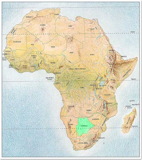 Detailed topographical map of Africa. Africa detailed topographical map ...