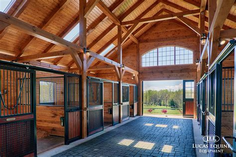 This beautiful North Carolina barn showcases high stall fronts with ...