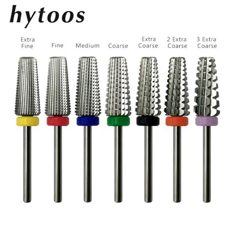 Hytoos Tapered Nail Drill Bits With Cut 5 In 1 Carbide Nail Bit Milling ...