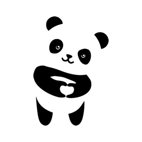 Panda Panda Love Pandaliebe Line Art SVG PNG PDF | Etsy