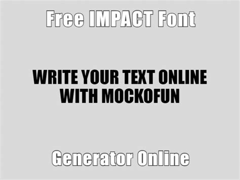 [FREE] Impact Font Generator - MockoFUN