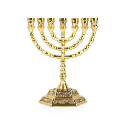 Buy 12 Tribes of Israel Menorah, Jerusalem Temple 7 Branch Jewish ...