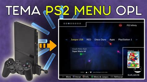 MEJOR Tema PS2 MENU OPL para PlayStation 2 [ OpenPS2Loader ] skin PS2 ...