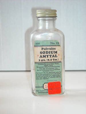 OLD ELI LILLY SODIUM AMYTAL PULVULES DRUG STORE BOTTLE | #119405031