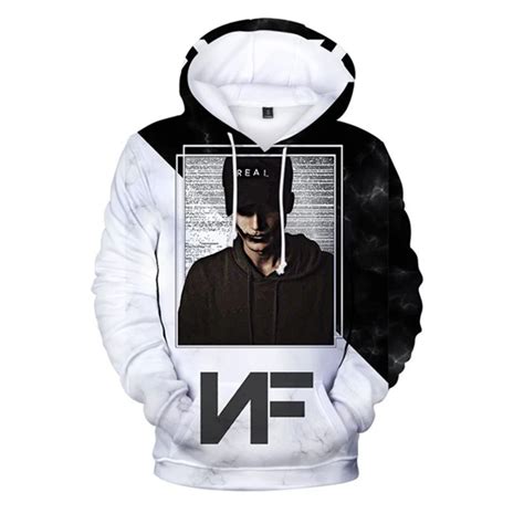 Sports & Outdoors Mens NF Rapper Logo Logo Print Hoodie Pullover Long ...