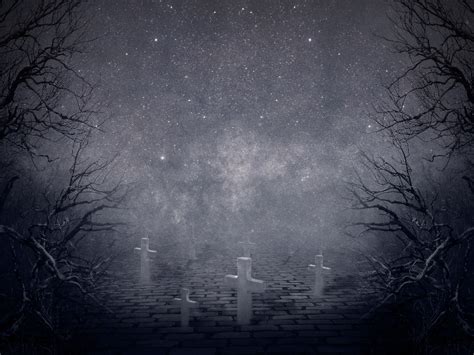 Creepy Night Horror Graveyard Background Free (Misc) | Textures for ...