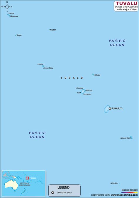 Tuvalu Map | HD Political Map of Tuvalu