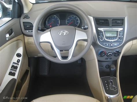 Beige Interior 2012 Hyundai Accent GLS 4 Door Photo #50159018 ...