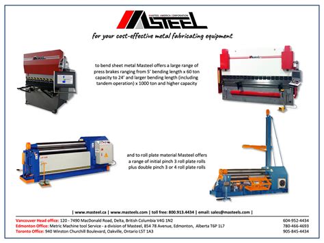 Masteel metal fabricating equipment - Masteel