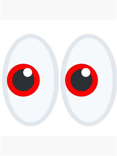 "Red_Eyes Emoji" Poster for Sale by MasterBlankie | Redbubble