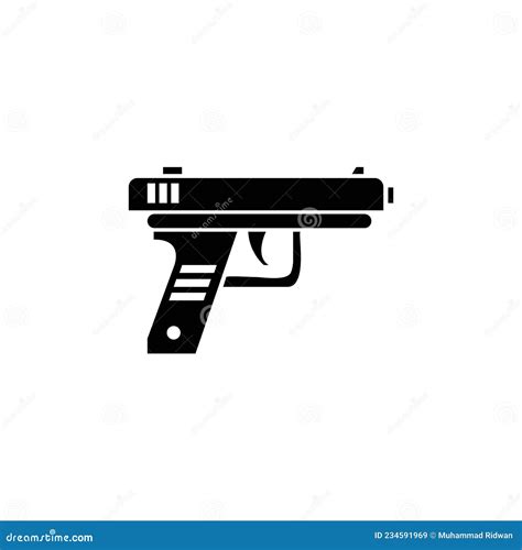 Pistol vector design logo stock vector. Illustration of army - 234591969