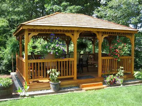 How to Build A Gazebo with Red Cedar Deck | Backyard gazebo, Backyard ...