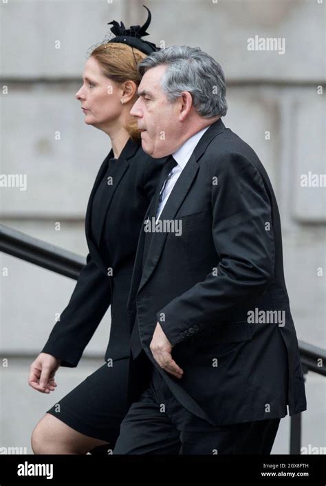 Former Prime Minister Gordon Brown and wife Sarah Brown arrive for the ...