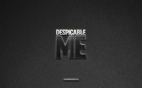 Download Despicable Me logo, brands, gray stone background, Despicable ...