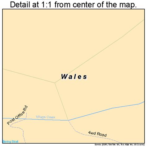 Wales Alaska Street Map 0282860