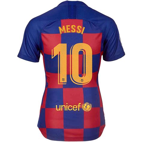 2019/20 Womens Nike Lionel Messi Barcelona Home Jersey - SoccerPro