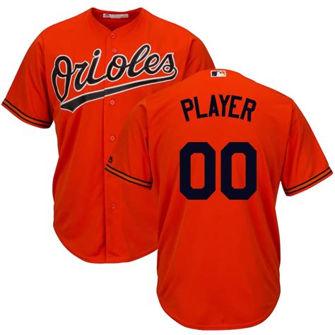 Majestic Baltimore Orioles Orange Cool Base Custom Jersey