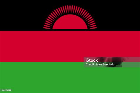 Malawi Flag Official Colors Flat Vector Illustration Stock Illustration ...