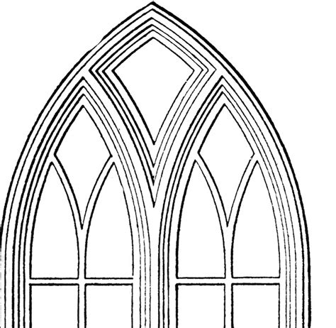 Gothic Church Windows Clip Art - The Graphics Fairy