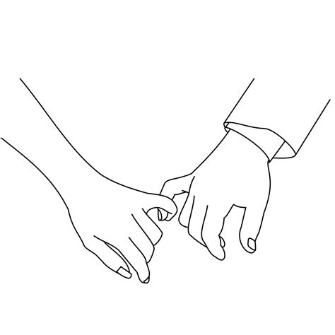 Couple Sketch Holding Hands