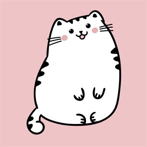 Best White Fat Cat Drawing Illustrations, Royalty-Free Vector Graphics ...