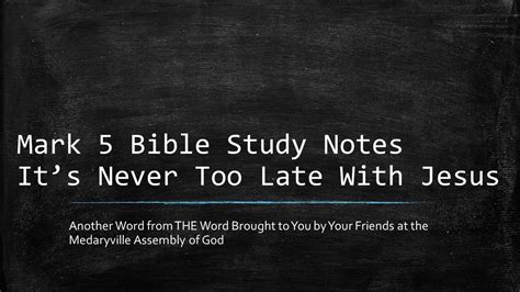 Mark 5 Bible Study Notes - YouTube