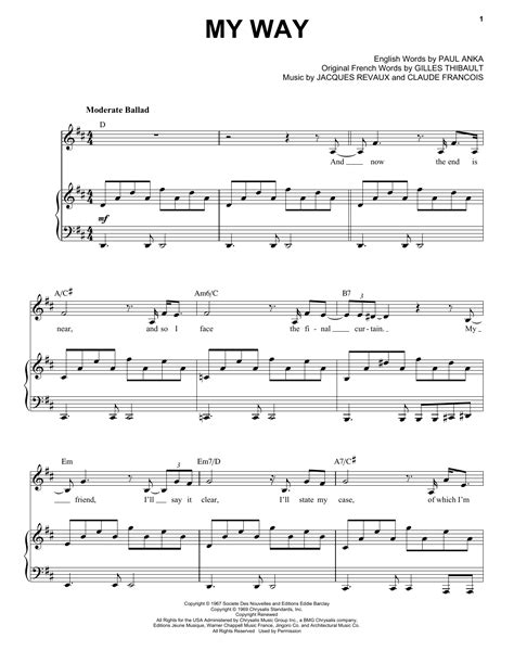 My Way | Sheet Music Direct