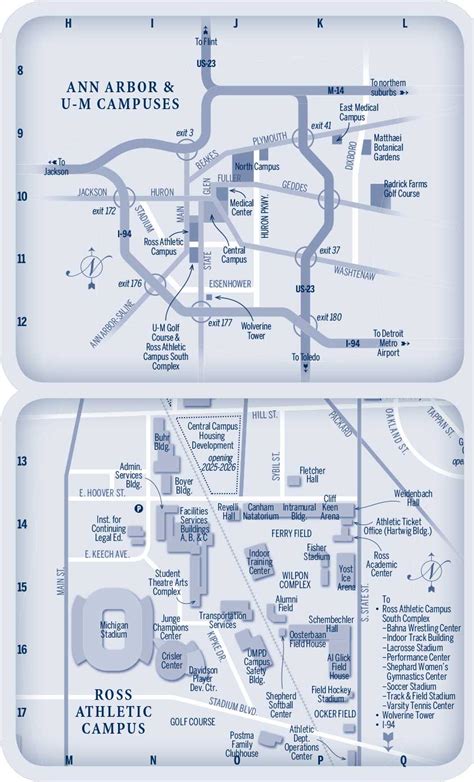 U Of M Ann Arbor Campus Map - Emelia Morganica