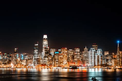 City Skyline during Night Time · Free Stock Photo