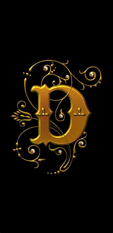 Download Elegant Golden Letter D Script Wallpaper | Wallpapers.com