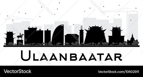 Ulaanbaatar city skyline Royalty Free Vector Image