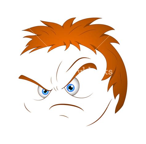 Cartoon Angry Boy Face Expression Royalty-Free Stock Image - Storyblocks