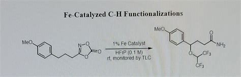 Fe-Catalyzed C-H Functionalizations | Chegg.com