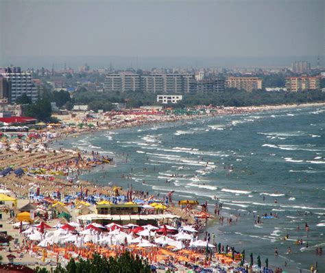 Mamaia, Romania, Beach on a season peak