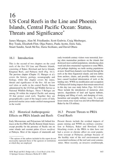 (PDF) US Coral Reefs in the Line and Phoenix Islands, Central Pacific ...